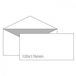 Envelopes 120x176mm  Branco c/Pala em Bico CX500Un