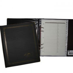 Agenda Telefonica c/Indice A a Z Recarregavel Preto