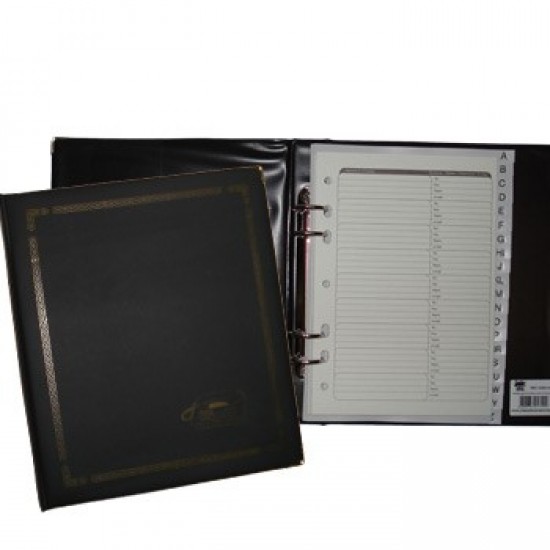 Agenda Telefonica c/Indice A a Z Recarregavel Preto