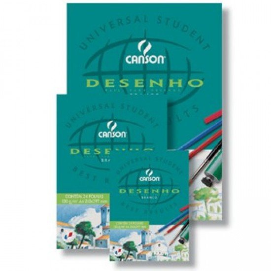 Bloco Desenho A4 Canson 120gr 24 Folhas