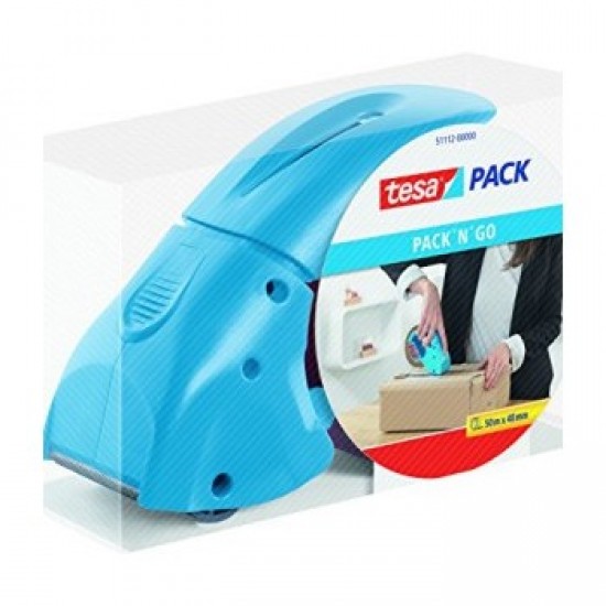 Desenrolador Punho Fita 50mm Tesa Pack N Go - Azul
