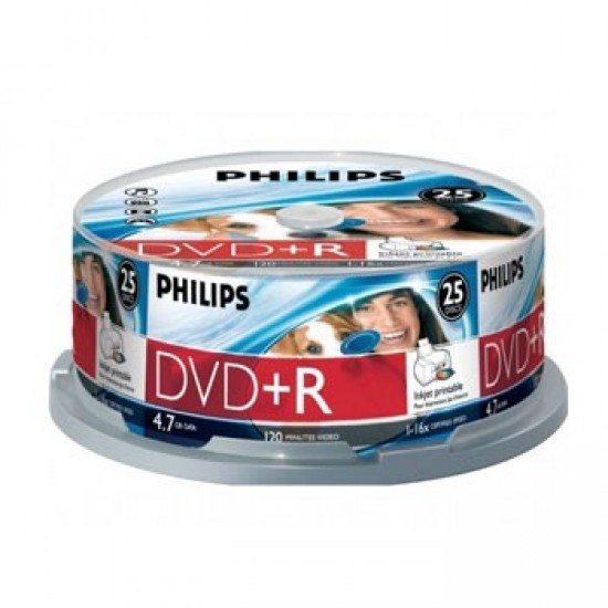DVD+R Philips 4.7GB 16X Spindle Pack 25 Printable
