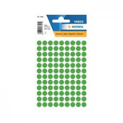 Etiquetas Redondas 08mm Verde Escu Herma1835  540un