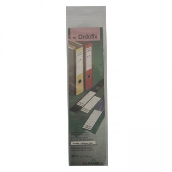 Etiquetas Transp. Durable 74mmx105mm c/Porta Etiqueta Emb.10