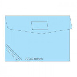 Envelope A4 Pvc Transluc c/Visor 24x32cm  Roma246-Azul