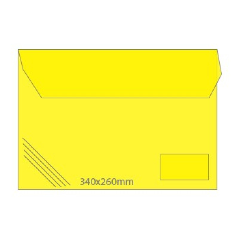 Envelope A4 Pvc Transluc c/Visor 26x34cm  Roma141-Amarelo