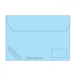 Envelope A4 Pvc Translucido com Visor 26x34cm  Roma141&ordm; Azul
