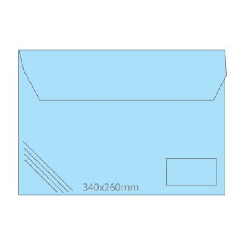 Envelope A4 Pvc Translucido com Visor 26x34cm  Roma141&ordm; Azul