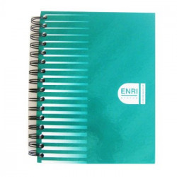 Caderno Espiral EnriStatus A5 Quadri. Capa Dura 160 Fls 70gr
