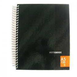 Caderno Espiral NoteBook A5 Quadriculado Capa Cartao 150Fls