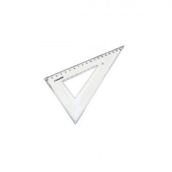Esquadro Plastico Cristal SmartD 60&ordm; - 20cm - 1un