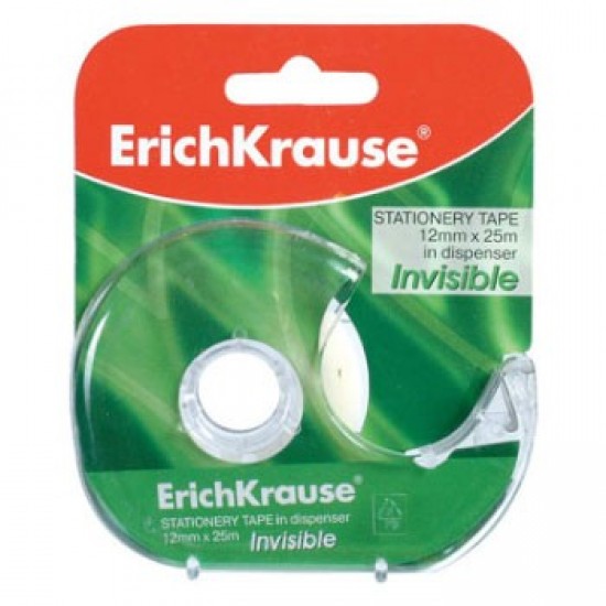 Fita Adesiva 12mmx25mts Invisivel c/Dispensador -1un