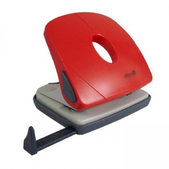 Furador Metalico Vermelho c/Regua para 25Folhas