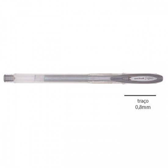 Esferografica Gel Uni UM120NM Signo NobleMetal 0.8mm Prata-1