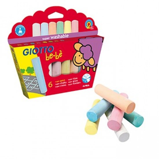 Giz Cores Sortidas Giotto BeBe 6 cores