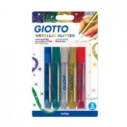 Marcadores Giotto Glitter Glue Metallic 5x10,5ml