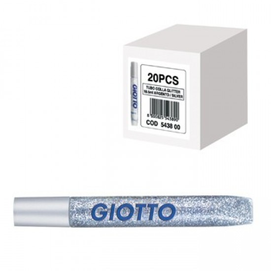 Marcadores Giotto Glitter Glue Prata 10,5ml