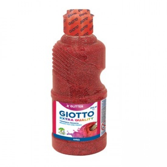 Guache Liquido Giotto Glitter 250ml Vermelho