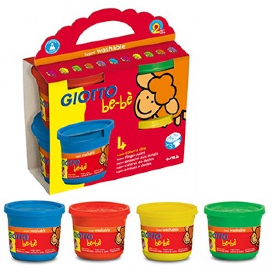 Guache Pintura Dedos Giotto Be-Be 4 cores