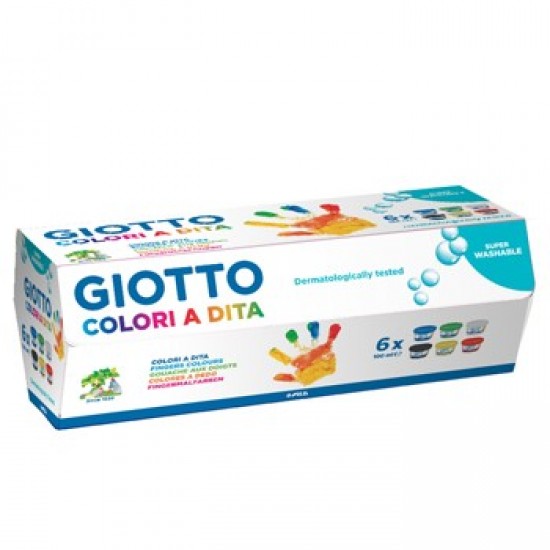 Guache Pintura Dedos Giotto Dita 100ml Pack 6 Cores