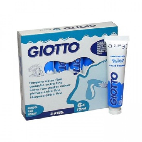 Guaches Giotto 352015 Cyan Tubo 12ml Cx 6uni.