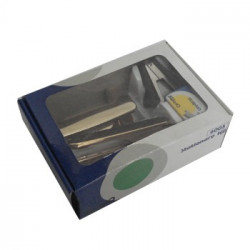 Conj. Agrafador+Furador (dourados)+ Saca Agrafos Kwtrio 6005