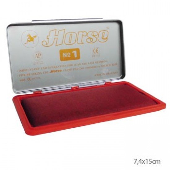 Almofada Carimbos N&ordm;1 Horse Vermelho