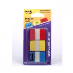 Post-it Index Rigida Vermelho, Amarelo e Azul 1un.