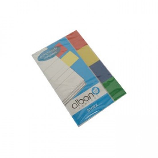 Sinalizadores Index 4 cores Transparente 4x40un