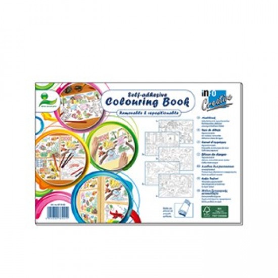 Folhas Papel Adesivo para colorir 297x200mm 25 Folhas