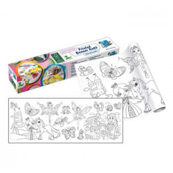 Rolo de Papel Adesivo para colorir 30cmx4mts Menina