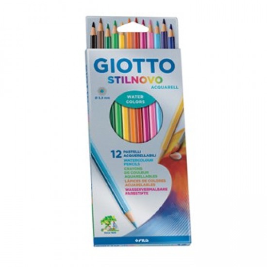 Lapis Cor 18cm Giotto Aguarela Cx Cartao 12un