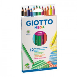 Lapis Cor 18cm Giotto Mega Cx Cartao 12un