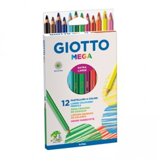Lapis Cor 18cm Giotto Mega Cx Cartao 12un