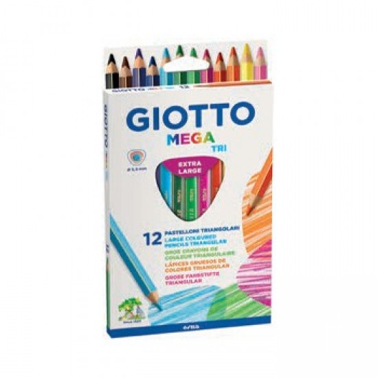 Lapis Cor 18cm Giotto Mega Tri Caixa 12un
