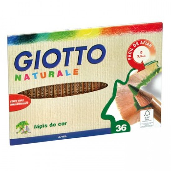 Lapis Cor 18cm Giotto Natural Cx Cartao 36un
