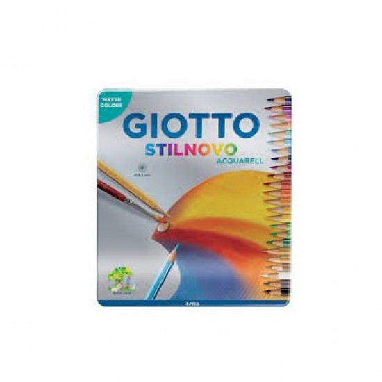 Lapis Cor 18cm Giotto Stilnovo Acquarell Cx Metal 24un