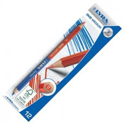 Lapis Bicolor Lyra Duo Medio (Azul/Vermelho) - 1un