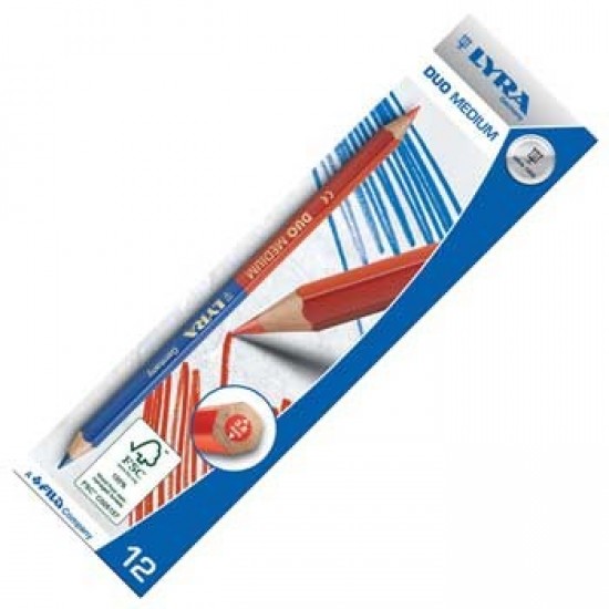 Lapis Bicolor Lyra Duo Medio (Azul/Vermelho) - 1un