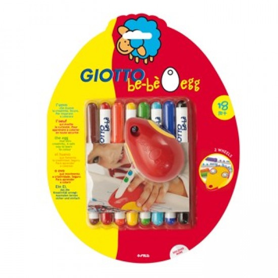 Marcador Feltro Giotto Be-Be Egg com Rodinhas.