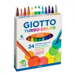Marcador Feltro Giotto Turbo Color 24 Cores Blister