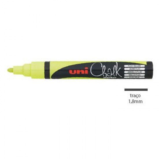 Marcador Resistente Uniball PWE5M ardosia 1,8mm Amarelo Flu