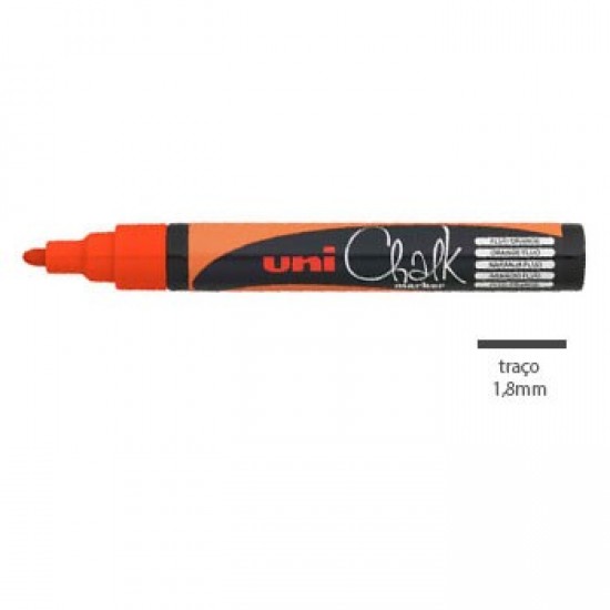 Marcador Resistente Uniball PWE5M ardosia 1,8mm Laranja Fluo