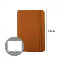Bloco Notas Liso 14x9cm Semi Pele Camel 116 Flh (agenda)