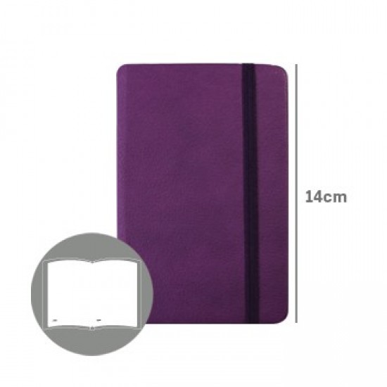 Bloco Notas Liso 14x9cm Semi Pele Roxo 116 Flh (agenda)