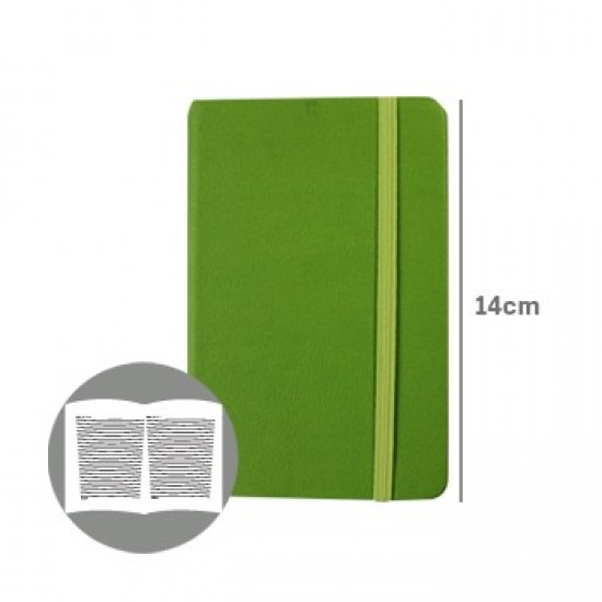 Bloco Notas Pautado 14x9cm Semi Pele Verde 116 Flh agenda