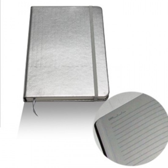 Bloco Notas Pautado 21,5x14,5cm Semi Pele Cinza 116 Flh