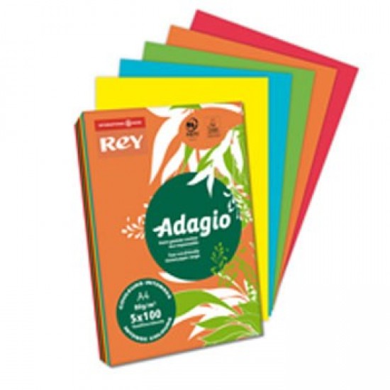 Papel Fotocopia Adagio A4 80gr Cores Intensas 5x40 Folhas