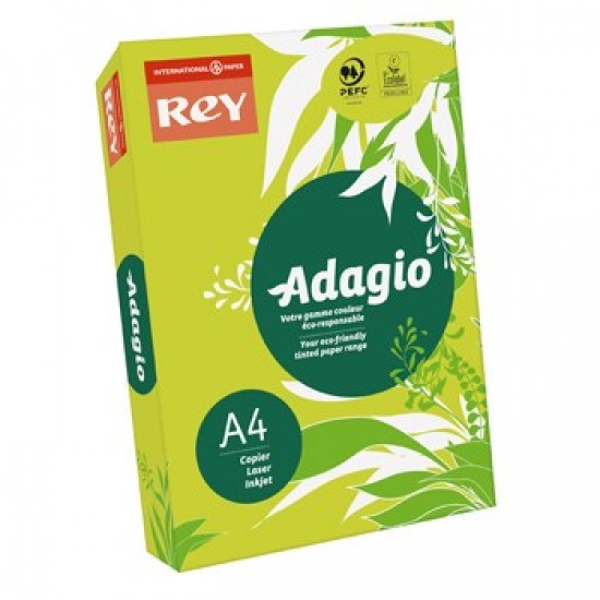 Papel Fotocopia Adagio(cd14)A4 80gr(Verde Fluoresc.)1x500Fls