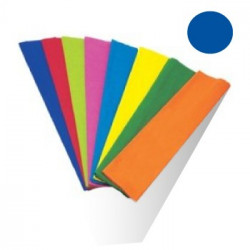Papel Crepe 50x250cm Rolo Cor Azul Forte